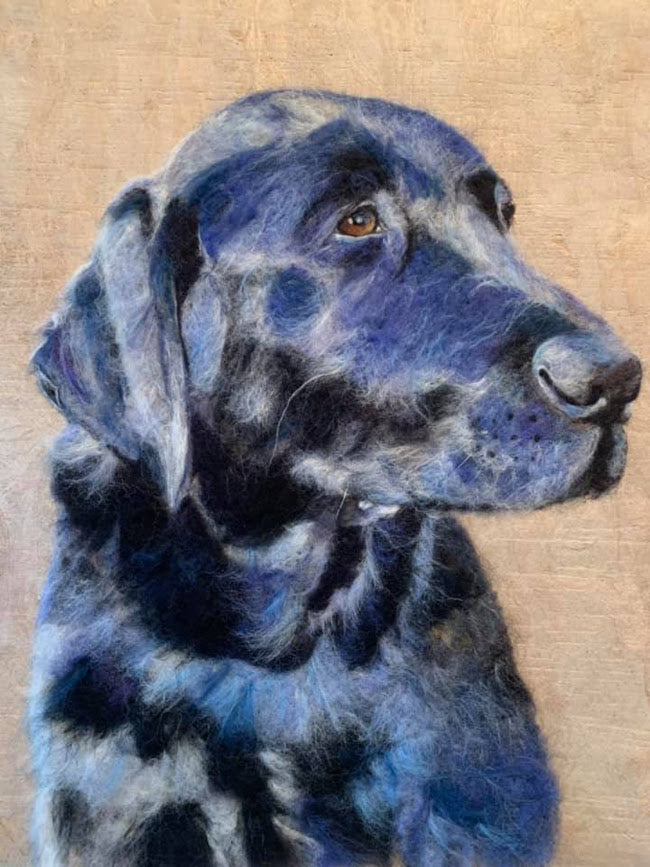 How to Make a Needlefelted Dog Portrait From a Photo?
