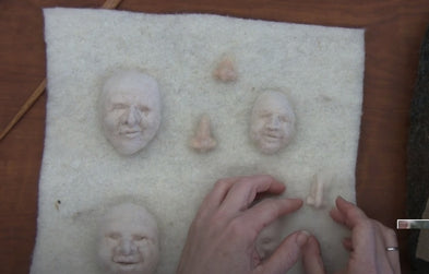 How to make needle felted faces?