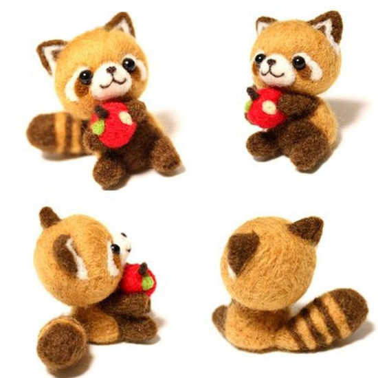 Baby Red panda - Needle Felting Wool Kit