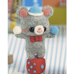 Cartoon Circus Bear and Dolphin - Needle Felting Wool Kit