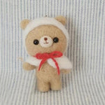 Cartoon Cute Brown Bear - Needle Felting Wool Kit