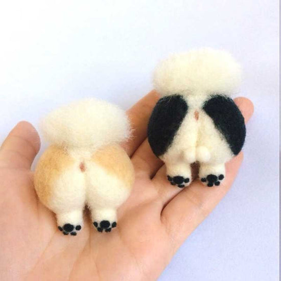 Cute Animal Butt - Needle Felting Wool Kit