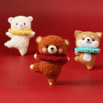 Dancing Bear and Shiba - Needle Felting Wool Kit