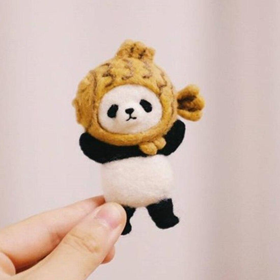 Disguised Miniature Panda - Needle Felting Wool Kit