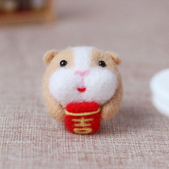 Japanese Hamster - Needle Felting Wool Kit