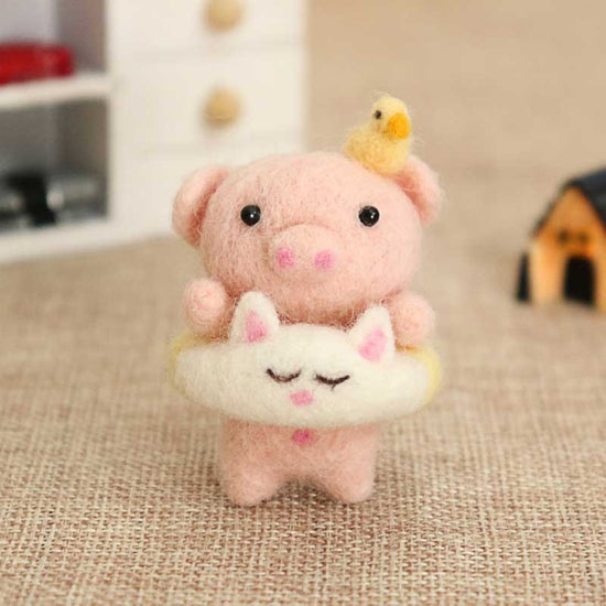 Lovely Cute Pig - Needle Felting Wool Kit