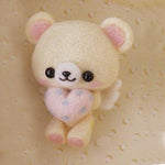 Pink and Yellow Lovers Bear Angels - Needle Felting Wool Kit