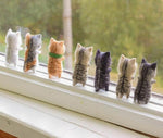 Standing Cat and Fox - Needle Felting Wool Kit