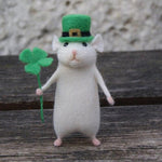 Standing Fashionable Tiny Mouse - Needle Felting Wool Kit
